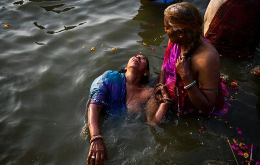 Pilgrims travel from every corner of India for the ritual dip