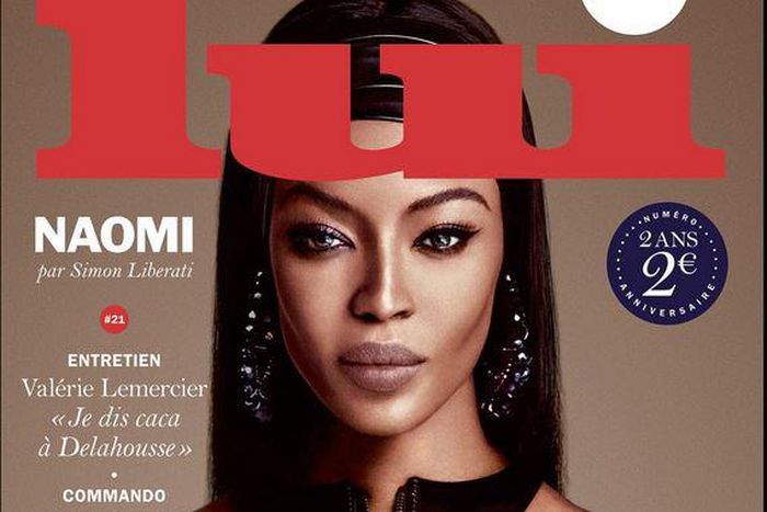 Naomi Campbell covers Lui Magazine October 2015 issue