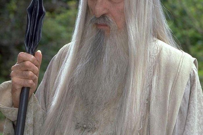 Christopher Lee as "Saruman" in Lord of the Rings