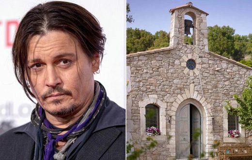 L_R: Johnny Depp is putting up his sprawling estate in France (Right) up for sale at $26 million