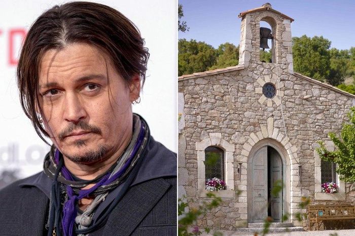 L_R: Johnny Depp is putting up his sprawling estate in France (Right) up for sale at $26 million