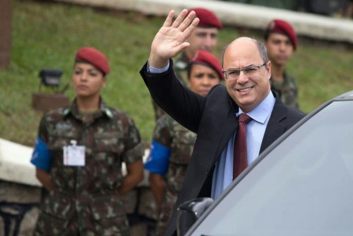 Under Rio de Janeiro's Governor-elect and President Jair Bolsonaro ally Wilson Witzel, pictured November 2018, local authorities are poised to take a hard line on crime, including using facial-recognition technology at Rio's famed Carnival