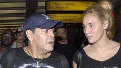File pic of Diego Maradona and Rocio Oliva.