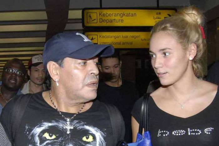 File pic of Diego Maradona and Rocio Oliva.