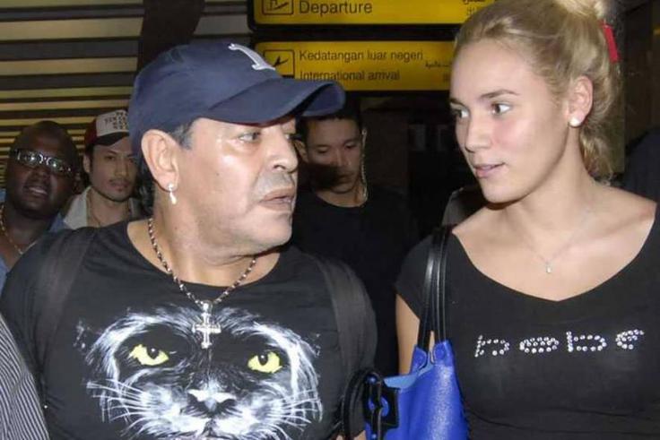 File pic of Diego Maradona and Rocio Oliva.