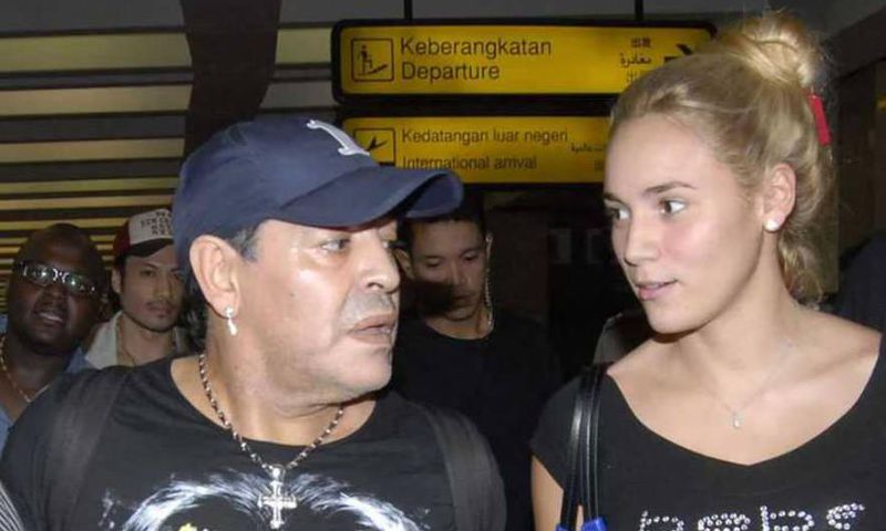 File pic of Diego Maradona and Rocio Oliva.