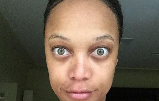 Tyra Banks shares no makeup look