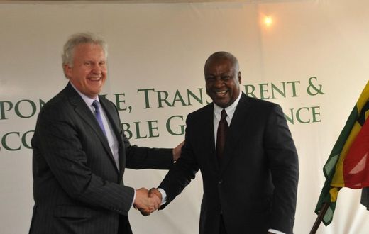 President John Dramani Mahama with Jeff Immelt