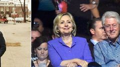 Bill and Hillary Clinton then and now