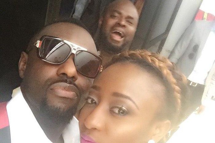 Jim Iyke and Ini Edo on set of 'The Getaway'