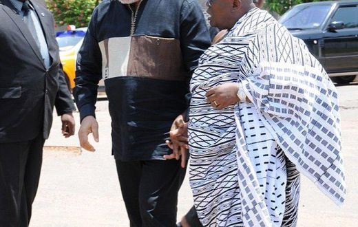 Former President Jerry John Rawlings with Nana Akufo-Addo