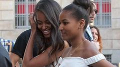 Sasha and Malia hit Milan streets in style