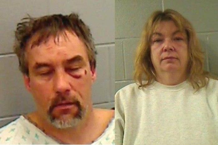 A battered James Oliver and an angry Linda Currier.