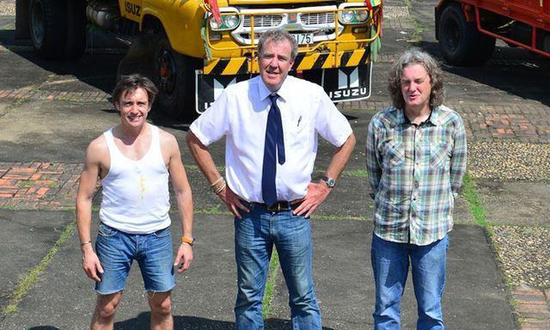 Now former Top Gear hosts, Hammond, Clarkson and May.