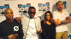Ice Prince with Charlamagne tha God, Angela Yee, and DJ Envy.