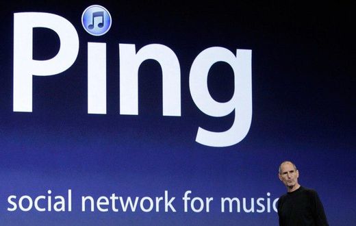 Steve Jobs launching the Ping social network.