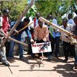 Makerere University students protesting
