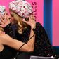 Nicole Kidman and Naomi Watts enjoy a kiss on the stage