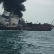 More than 20 people have been resecued and one has died after an oil tanker caught fire just off Hong Kong