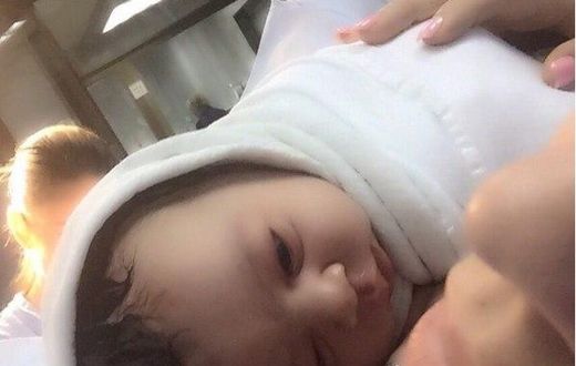 Ace arrived as the second child for Nollywood actor, IK Ogbonna but first for his Columbian lover, Sonia Morales