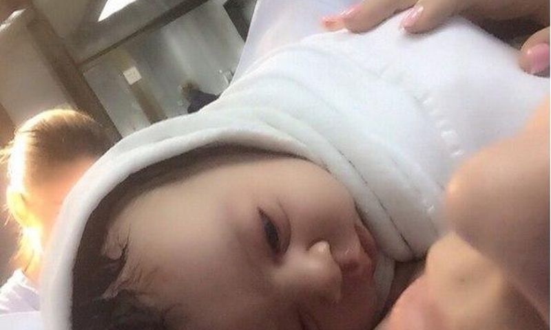 Ace arrived as the second child for Nollywood actor, IK Ogbonna but first for his Columbian lover, Sonia Morales