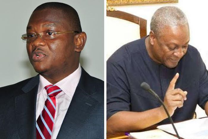 Former NHIA boss Sylvester Mensah, President John Mahama and Finance Minister Seth Terkper