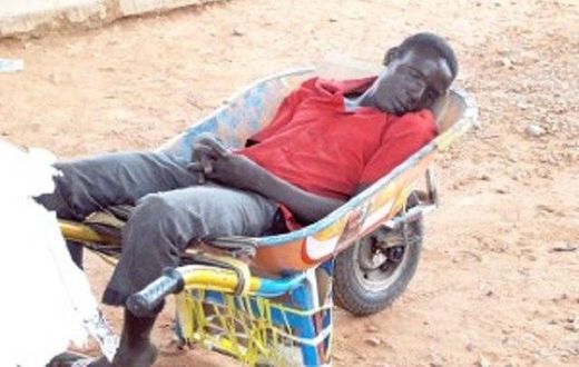 Wheelbarrow pusher