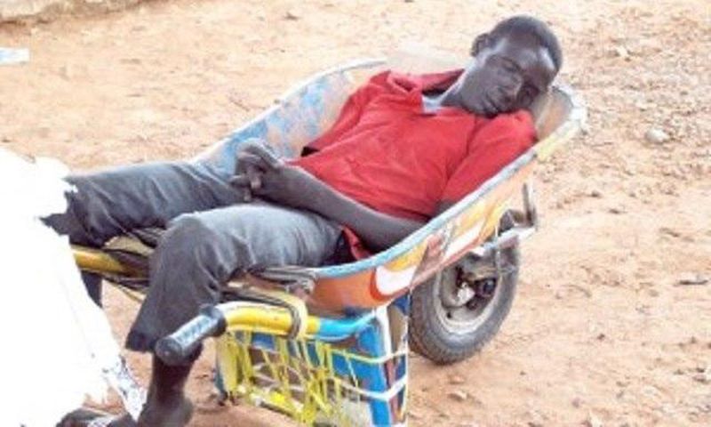 Wheelbarrow pusher