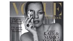 Kate Moss poses topless for Vogue