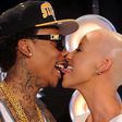Amber Rose and Wiz Khalifa enjoy a passionate moment together