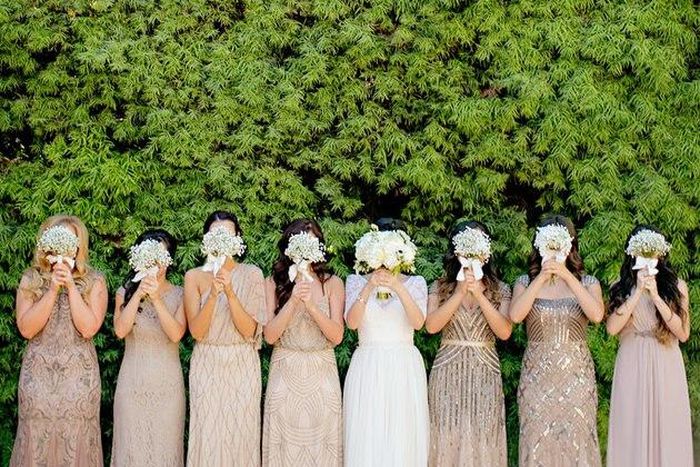 The mismatched bridesmaids dresses trend