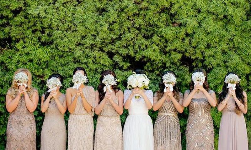 The mismatched bridesmaids dresses trend