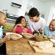 Family eating