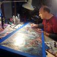 Alex Ross working on Beatles Yellow Submarine Print