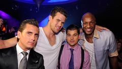 Lamar Odom hangs out with Rob Kardashian, Scott Disick and Kris Humphries