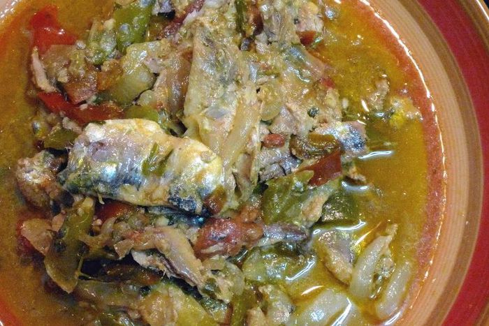 Sardines and green stew