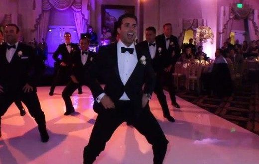 Excited groom
