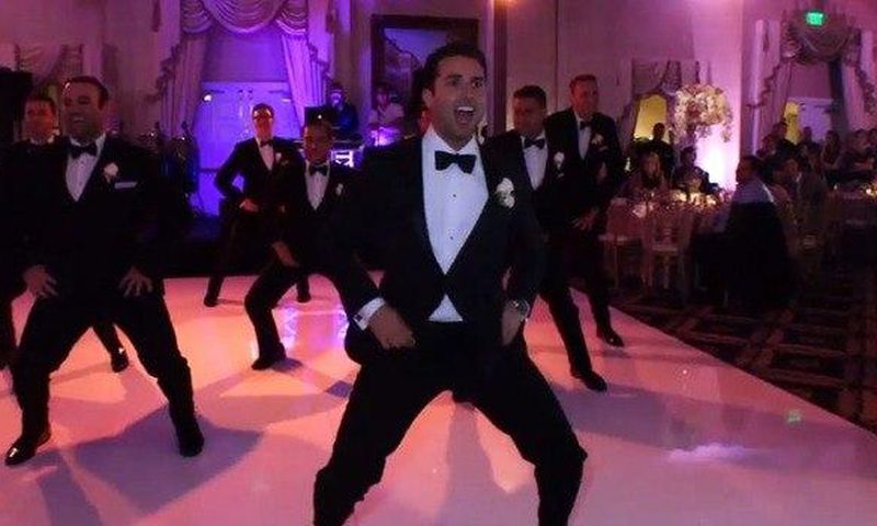 Excited groom