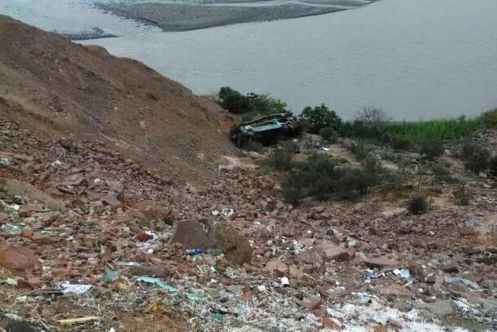 Deadly bus crashes happen periodically in Peru, including in February 2018 when this bus plunged into a ravine in the country's south