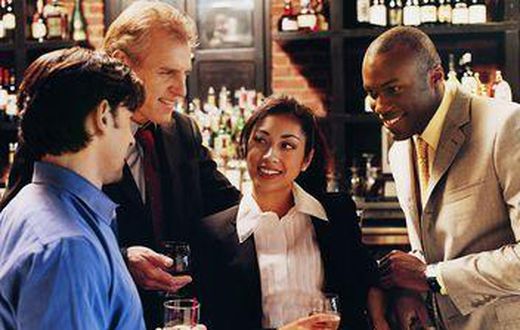 Friends talking