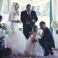 Brian Scott reads vow to stepdaughter, Brielle, while bride, Whitney Kay looks on