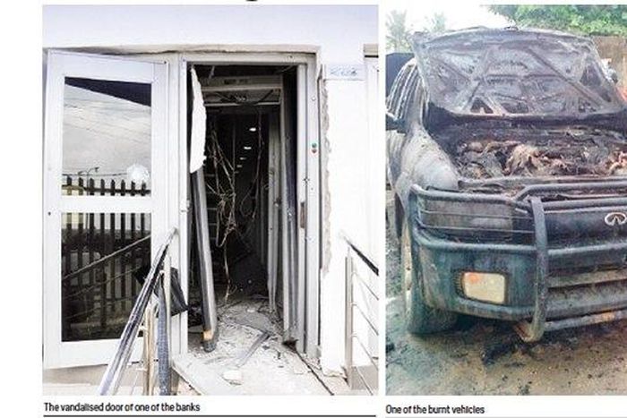 Scene of Ikorodu bank robbery