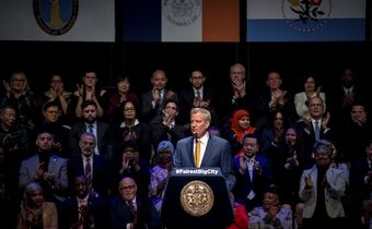 Mayor de Blasio Says Wealth Is 'in the Wrong Hands,' and He Pledges to Redistribute It