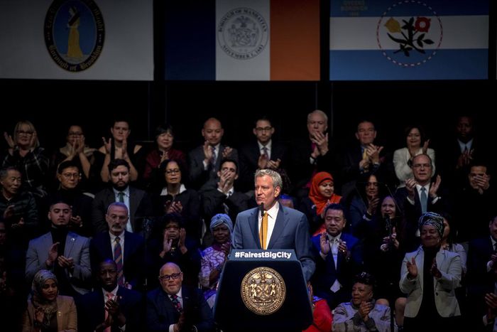 Mayor de Blasio Says Wealth Is 'in the Wrong Hands,' and He Pledges to Redistribute It