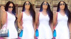 Rukky Sanda rocking a white short dress