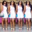 Rukky Sanda rocking a white short dress