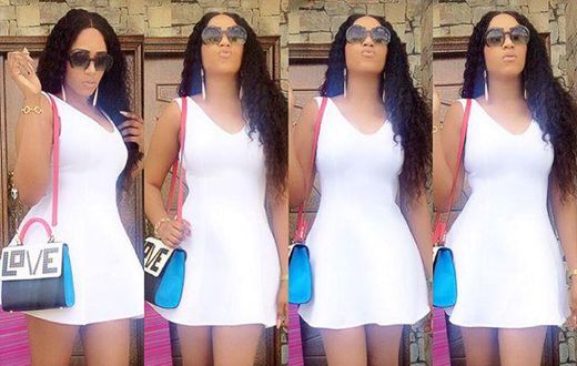 Rukky Sanda rocking a white short dress