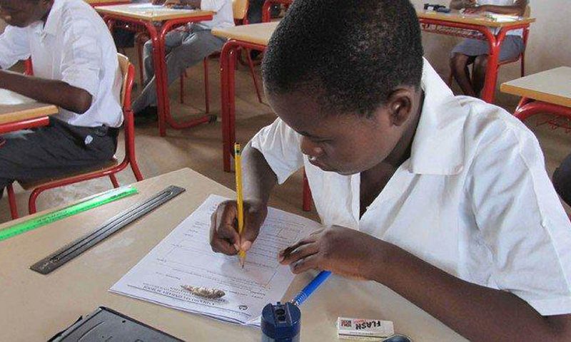 Student writing exam