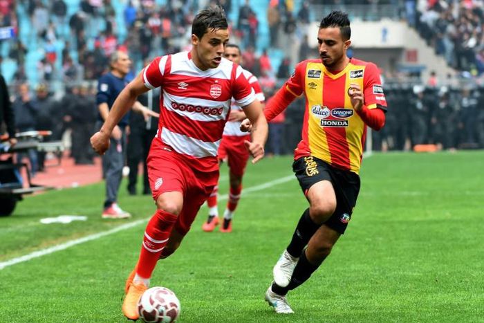 Ghazi Ayadi (L) converted two penalties for Club Africain from Tunisia in a CAF Champions League group match against Ismaily in Egypt Friday that was abandoned due to crowd trouble