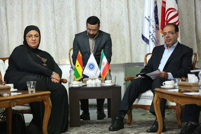 From left, Hanna Tetteh and Iran officials